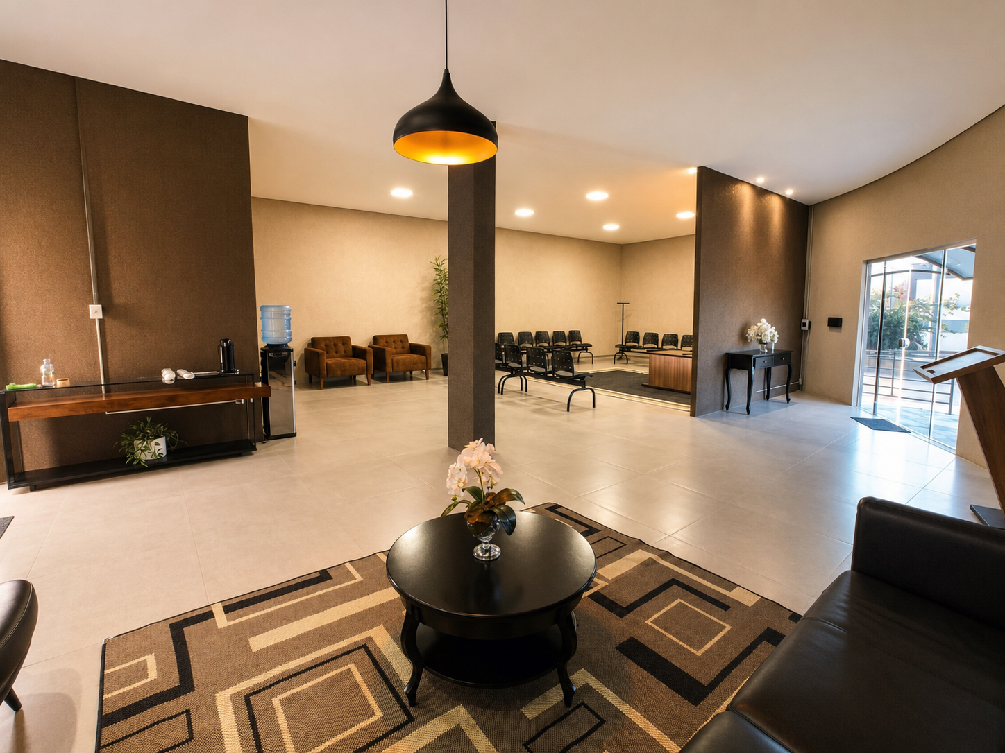 Recepção e sala de estar